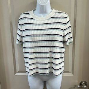 H&M Slightly Cropped Striped Tee